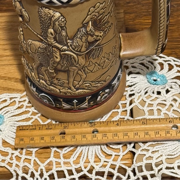 Intricately Designed Beer Stein with Native American Motif - Picture 10 of 15
